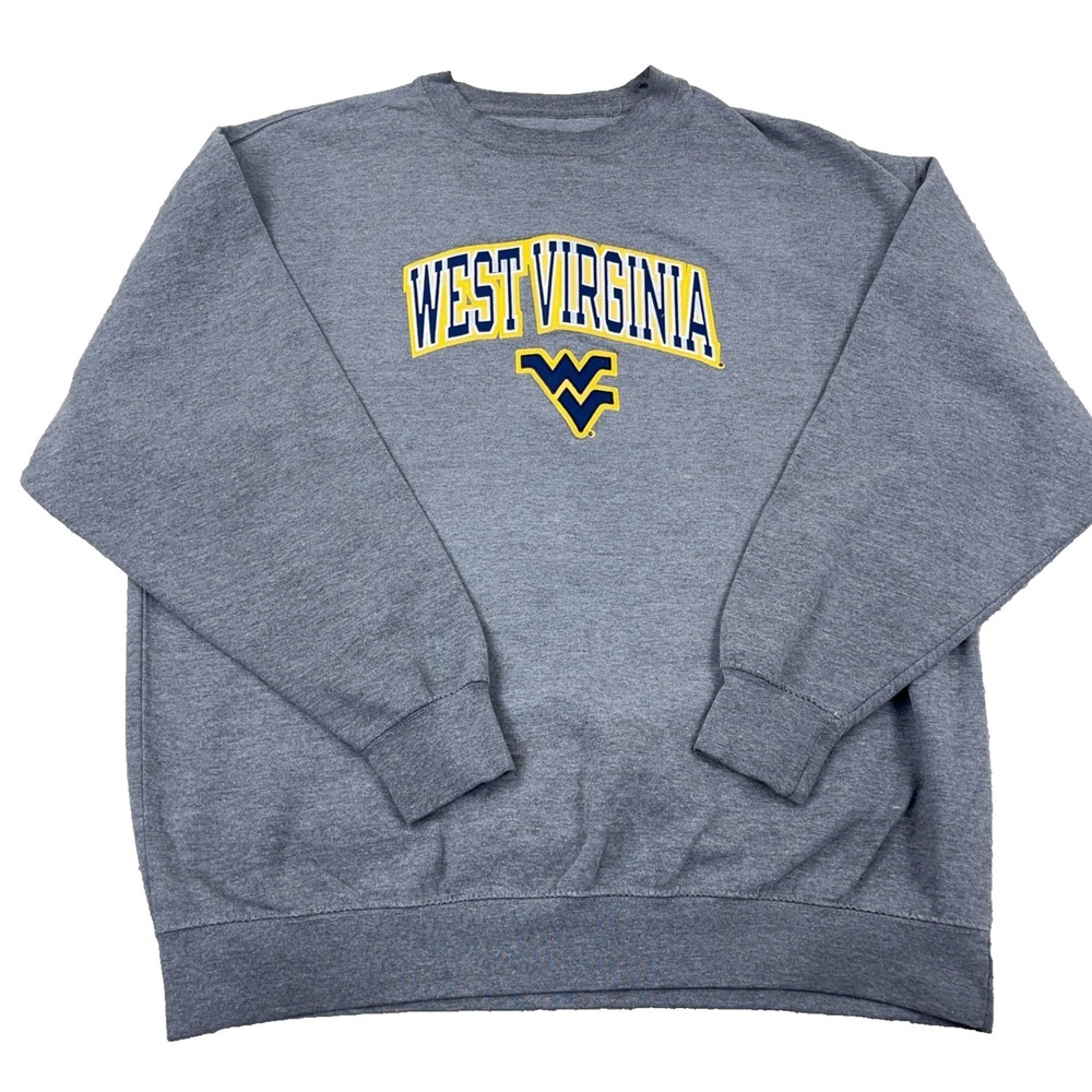 Vintage West Virginia‎ Mountaineers Sweatshirt Men XL Gray Crewneck WVU Y2K A58